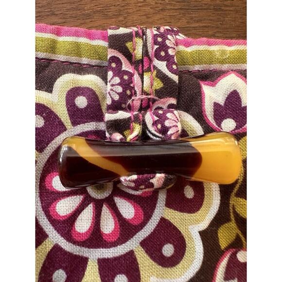 Vera Bradley Toggle Tote in Very Berry Purple Pink Floral Paisley - Picture 3 of 8